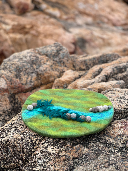 River Round Play Mat Playscape小河流場景圓形遊戲墊