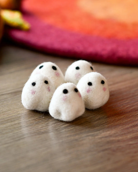 Felt Cute Ghosts Loose Parts - 5 Ghosts 可愛小鬼鬼 (5顆)