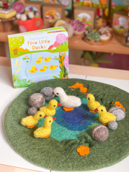Duck Pond with 6 Ducks Play Mat Playscape 小池塘場景遊戲墊
