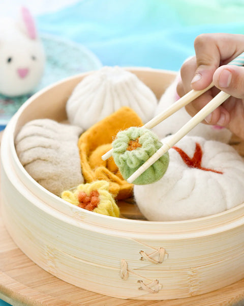 Felt Dim Sum Yum Cha Play Food Set 羊毛氈飲茶點心