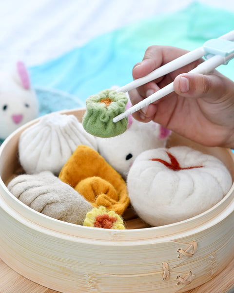 Felt Dim Sum Yum Cha Play Food Set 羊毛氈飲茶點心