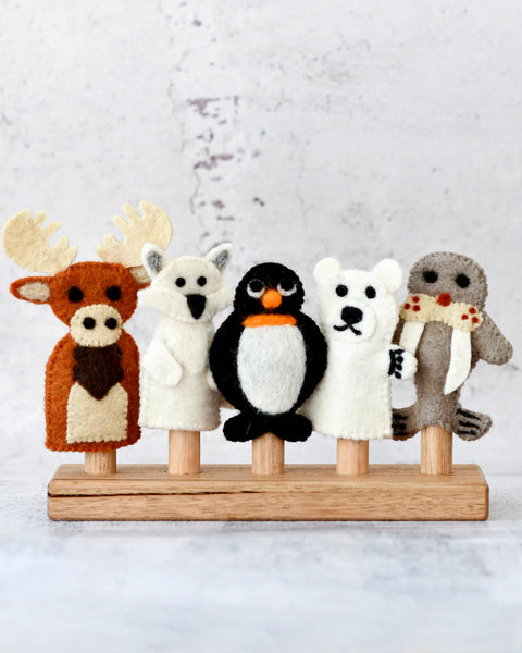 Polar Animals (Arctic and Anarctica)- Finger Puppet Set 極地動物手指布偶
