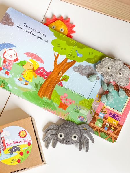 Itsy Bitsy Spider (Incy Wincy Spider), Finger Puppet Set 童謠手指布偶