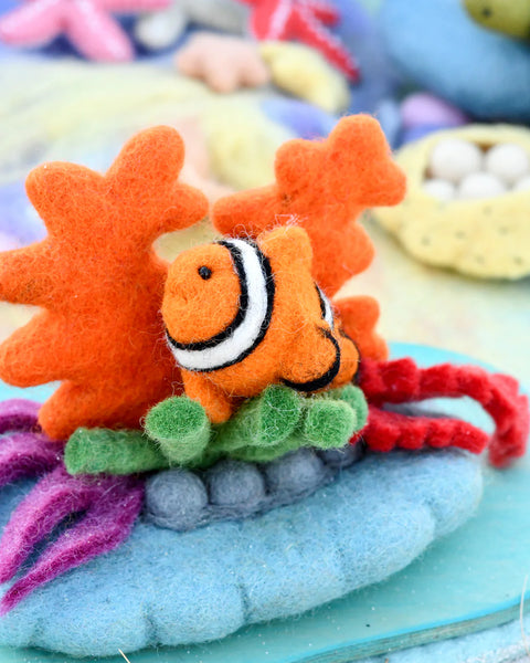 Felt Coral Reef with Clownfish Set 珊瑚礁小丑魚場景套裝
