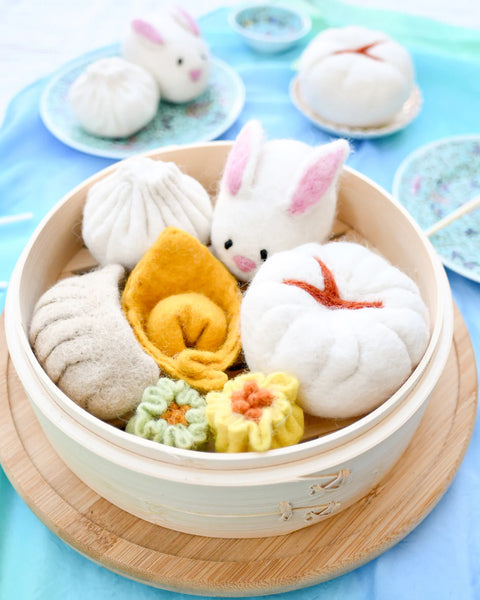 Felt Dim Sum Yum Cha Play Food Set 羊毛氈飲茶點心