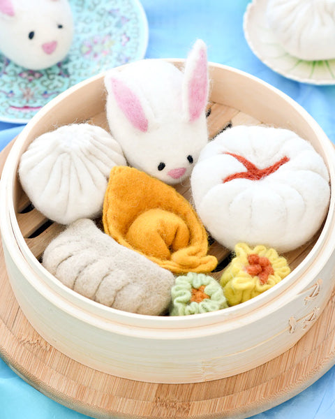 Felt Dim Sum Yum Cha Play Food Set 羊毛氈飲茶點心