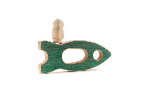 Wooden Rocket with Astronaut 火箭太空人木玩具套裝