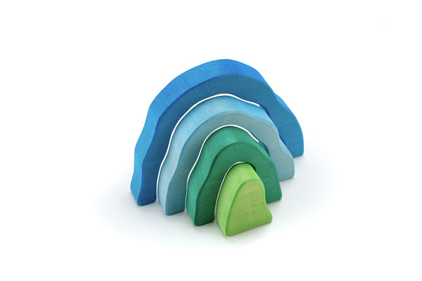 Wooden Cave Stacking Blocks- Blue 山洞組合疊疊積木- 藍色