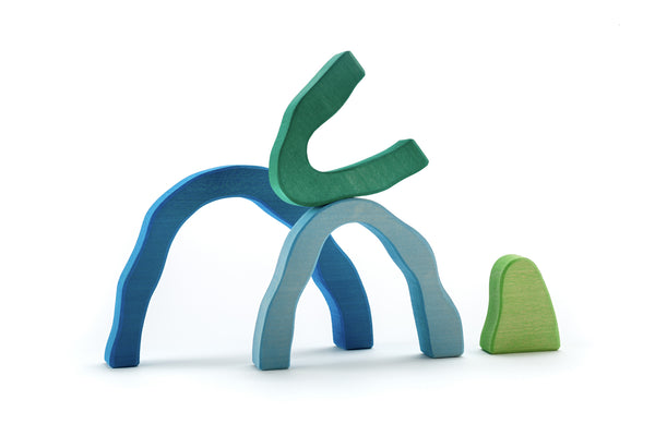 Wooden Cave Stacking Blocks- Blue 山洞組合疊疊積木- 藍色