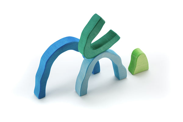 Wooden Cave Stacking Blocks- Blue 山洞組合疊疊積木- 藍色