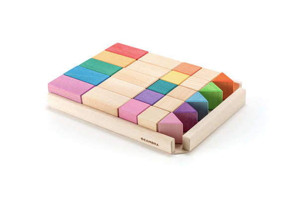 Building Set (Rainbow 25pcs) 實木組合積木 (彩虹色 25件組裝)