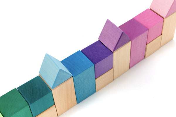 Building Set (Rainbow 25pcs) 實木組合積木 (彩虹色 25件組裝)