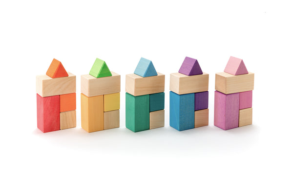 Building Set (Rainbow 25pcs) 實木組合積木 (彩虹色 25件組裝)