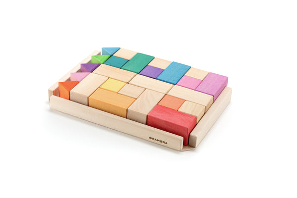 Building Set (Rainbow 25pcs) 實木組合積木 (彩虹色 25件組裝)