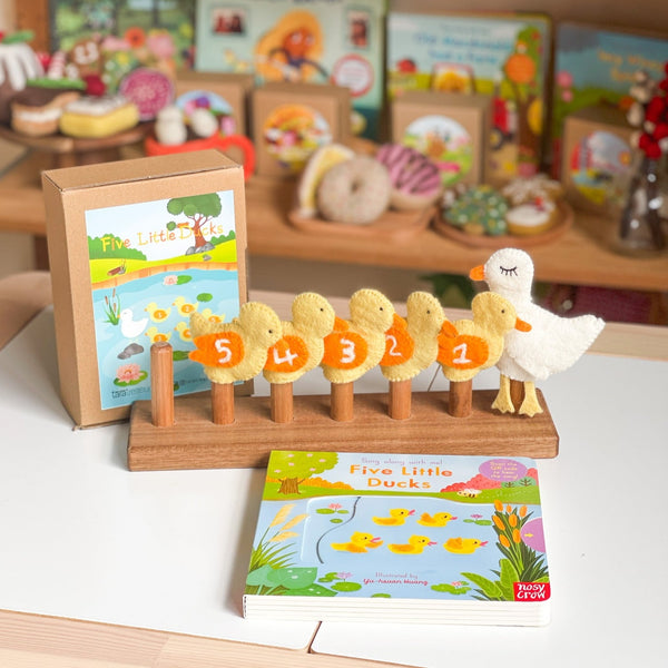 Five Little Ducks, Finger Puppet Set 童謠手指布偶