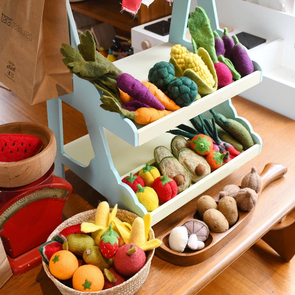 Felt Vegetables and Fruits Set A- 14 Pieces 羊毛氈蔬果14件套裝A