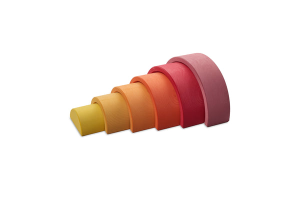 Rainbow Nesting Arch Pink (6pcs) 實木彩虹組合積木 (粉紅色 6件組裝)