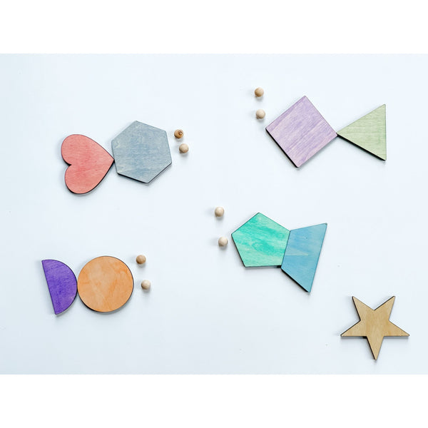 Wooden Shape Puzzles 蒙特梭利形狀木製拼圖