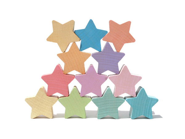 Wooden Star Stackers (12pcs) 小木星星(12件套裝)