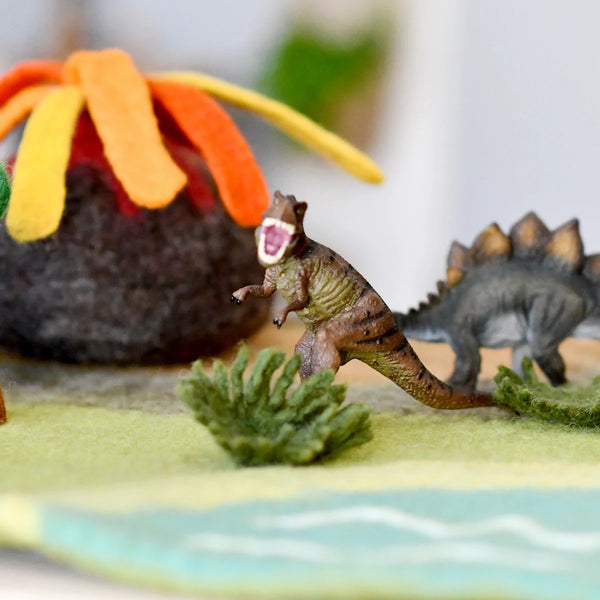 Large Dinosaur Land with Volcano Play Mat Playscape 恐龍火山場景遊戲墊 (大)