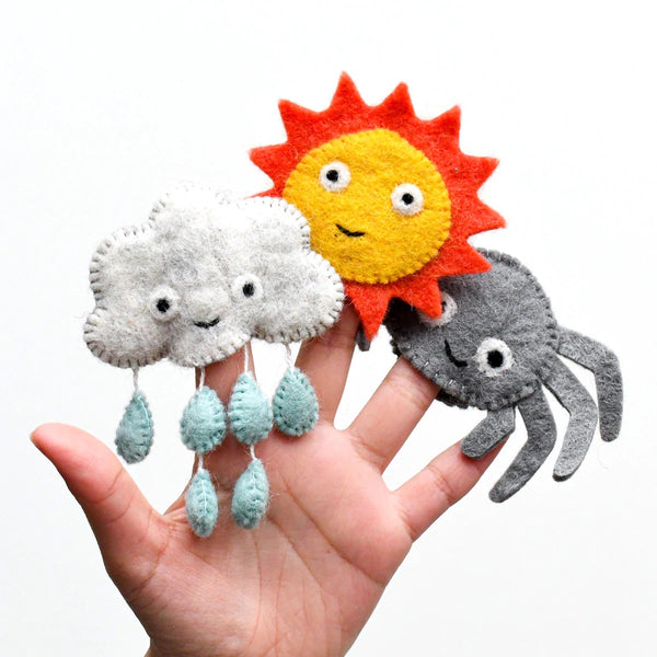Itsy Bitsy Spider (Incy Wincy Spider), Finger Puppet Set 童謠手指布偶