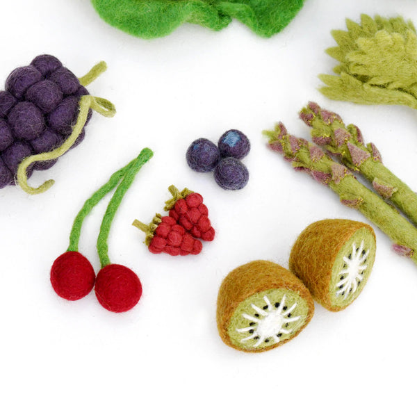 Felt Vegetables and Fruits Set C- 15 pieces 羊毛氈蔬果15件套裝C