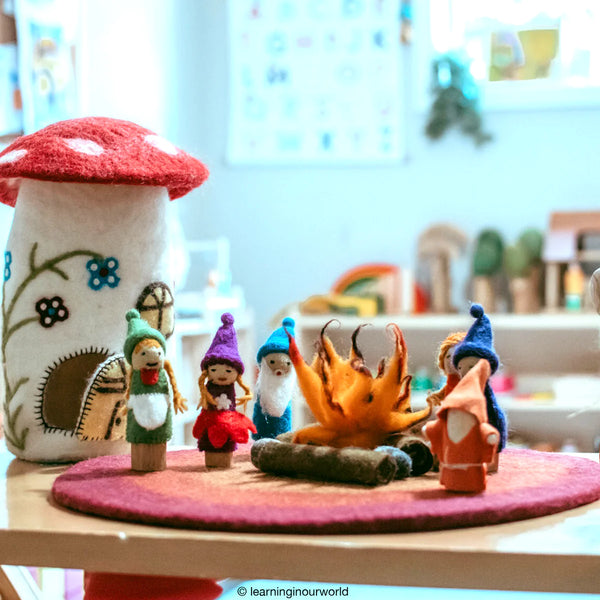 Campfire Play Mat Playscape營火場景圓形遊戲墊