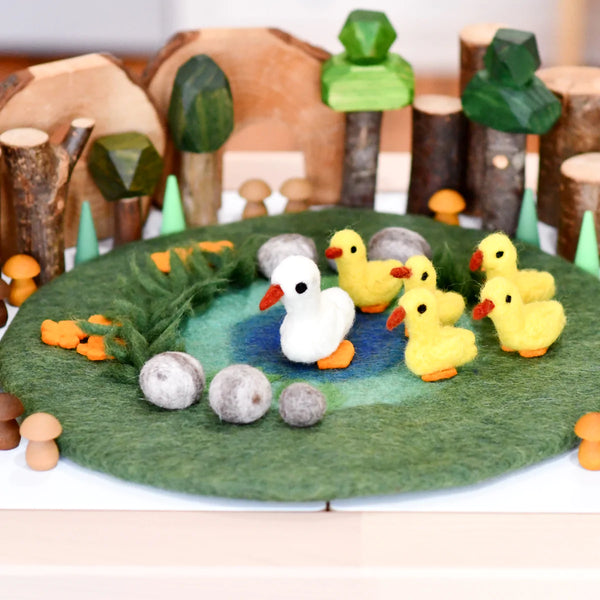 Duck Pond with 6 Ducks Play Mat Playscape 小池塘場景遊戲墊