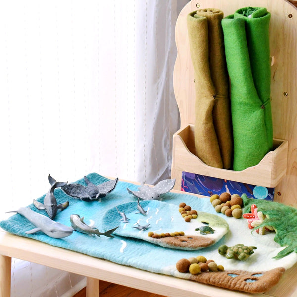 Sea, Beach and Rockpool Play Mat Playscape 海灘海洋場景遊戲墊
