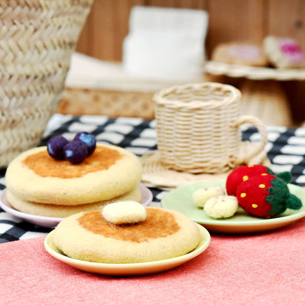 Felt Pancake Stack Play Food Set 羊毛氈疊疊班戟