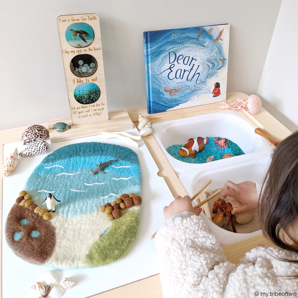 Sea, Beach and Rockpool Play Mat Playscape 海灘海洋場景遊戲墊