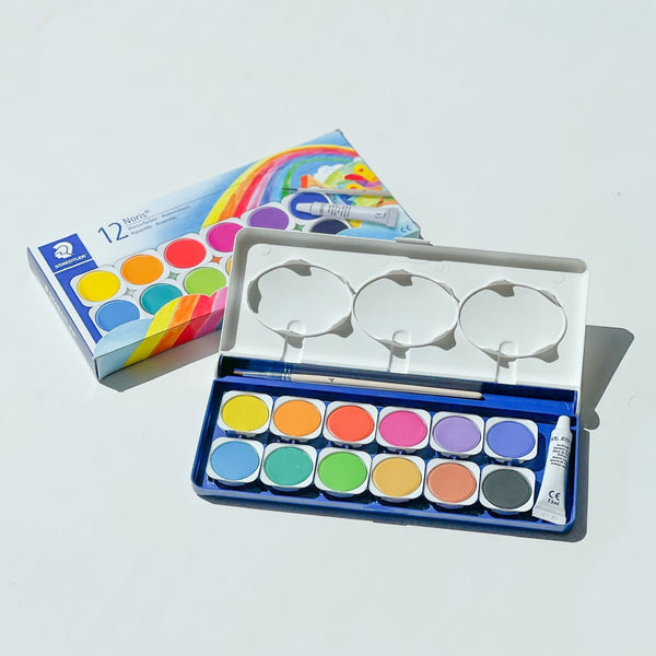 STAEDTLER 888 N12 Noris watercolours Paints, Box of 12 Colours, Multicoloured 水彩磚