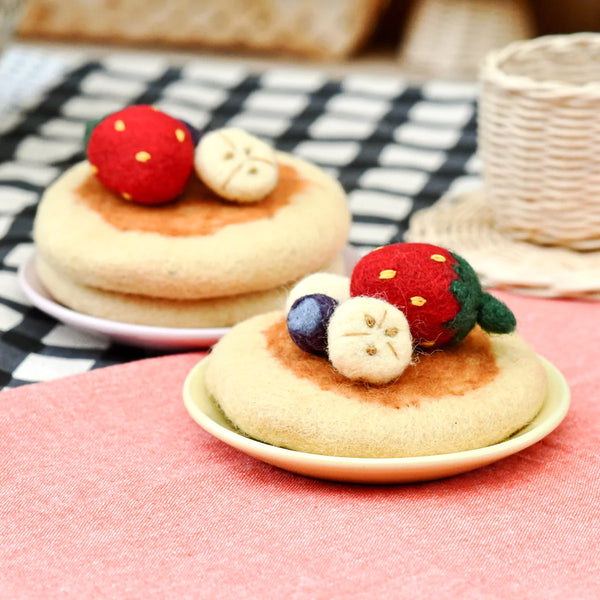 Felt Pancake Stack Play Food Set 羊毛氈疊疊班戟