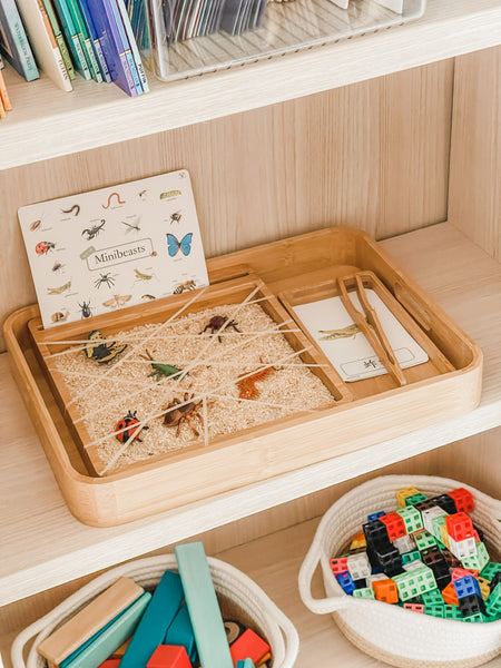 Montessori Tray Set- Set of 6 蒙特梭利竹製木盤套裝 (一套六件)