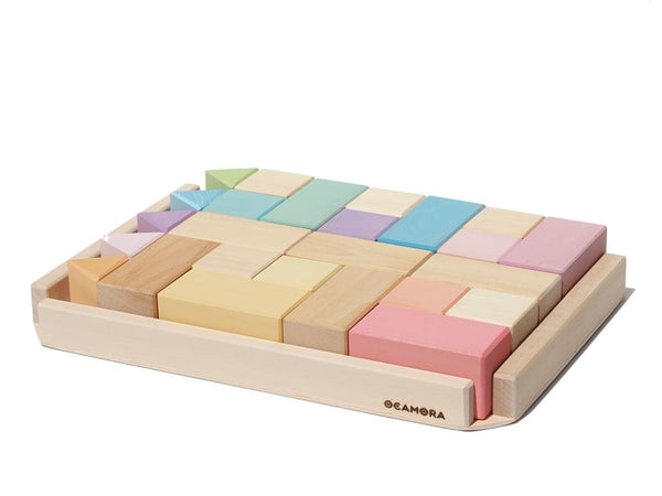 Building Set (Pastel 25pcs) 實木組合積木 (粉色 25件組裝)