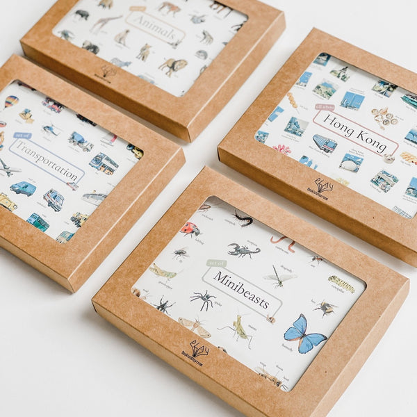 Full Set of 3 Part Cards 全套蒙特梭利學習三段卡 圖像卡+認字卡