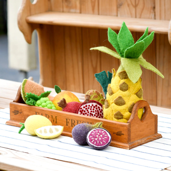Felt Vegetables and Fruits Set D- 12 Pieces 羊毛氈蔬果12件套裝D