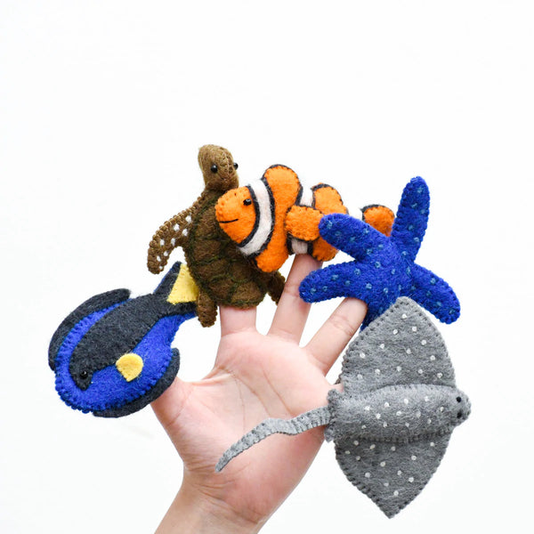 Australian Coral Reef Under the Sea - Finger Puppet Set 海洋動物手指布偶