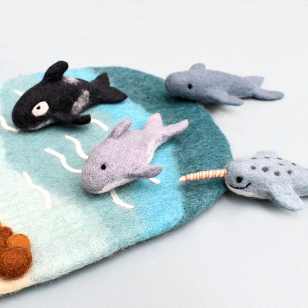 Felt Ocean Marine Mammals Toys 海洋哺乳類動物羊毛氈公仔套裝