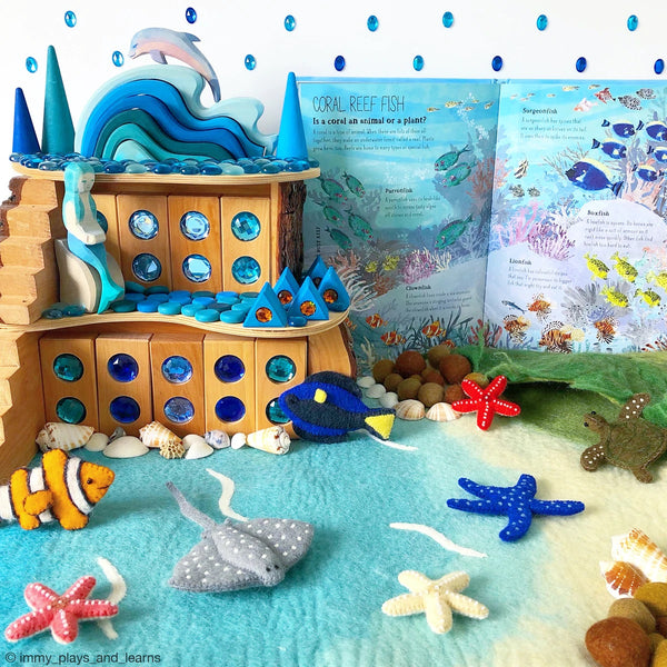 Sea, Beach and Rockpool Play Mat Playscape 海灘海洋場景遊戲墊