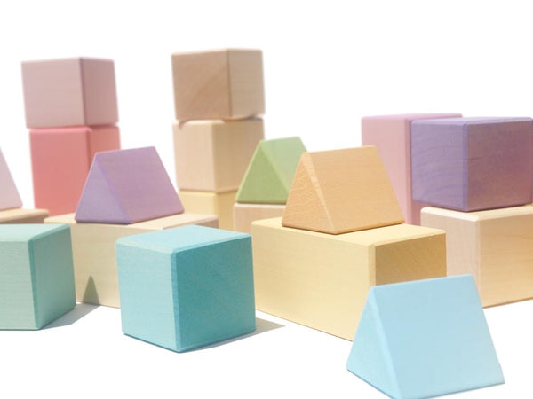 Building Set (Pastel 25pcs) 實木組合積木 (粉色 25件組裝)