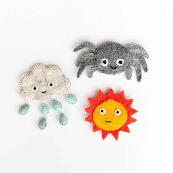 Itsy Bitsy Spider (Incy Wincy Spider), Finger Puppet Set 童謠手指布偶