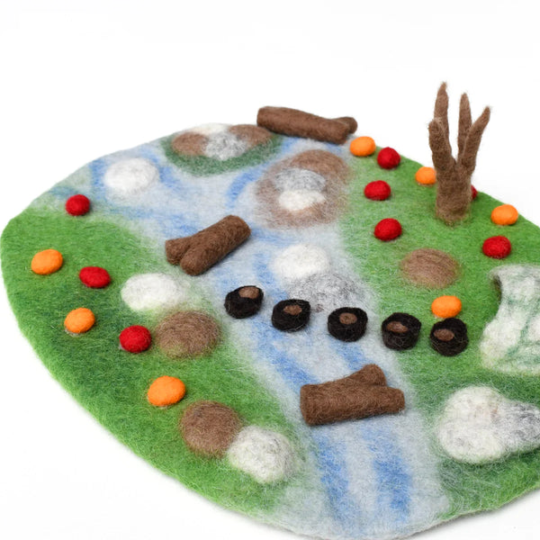 Woodland River Play Mat Playscape 森林河流場景遊戲墊