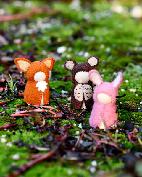 Woodland Peg Dolls Set - Rabbit, Bear and Fox 森林小木人系列套裝