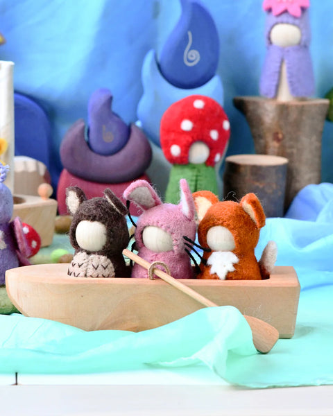 Woodland Peg Dolls Set - Rabbit, Bear and Fox 森林小木人系列套裝