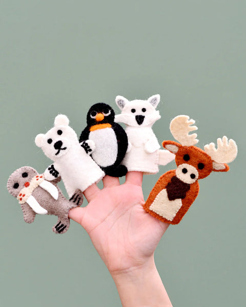 Polar Animals (Arctic and Anarctica)- Finger Puppet Set 極地動物手指布偶