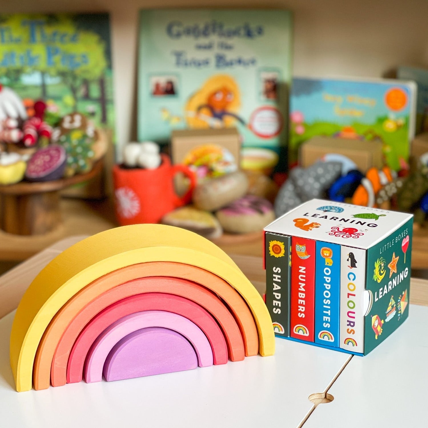 Newborn Set- Rainbow Nesting Arch and Little Boxes