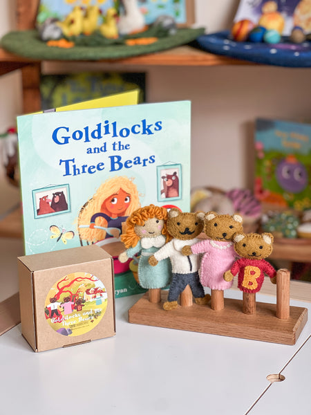 Goldilocks and the Three Bears, Finger Puppet Set 童謠手指布偶