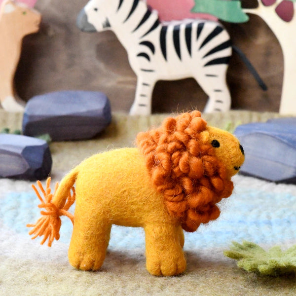 Felt Safari Lion Toy 非洲雄獅羊毛氈公仔