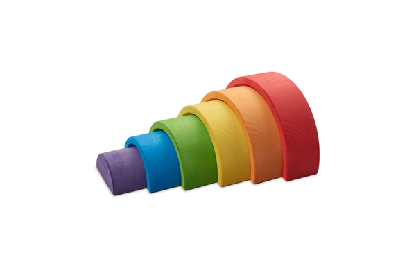 Rainbow Nesting Arch Red (6pcs) 實木彩虹組合積木 （紅色 6件組裝）